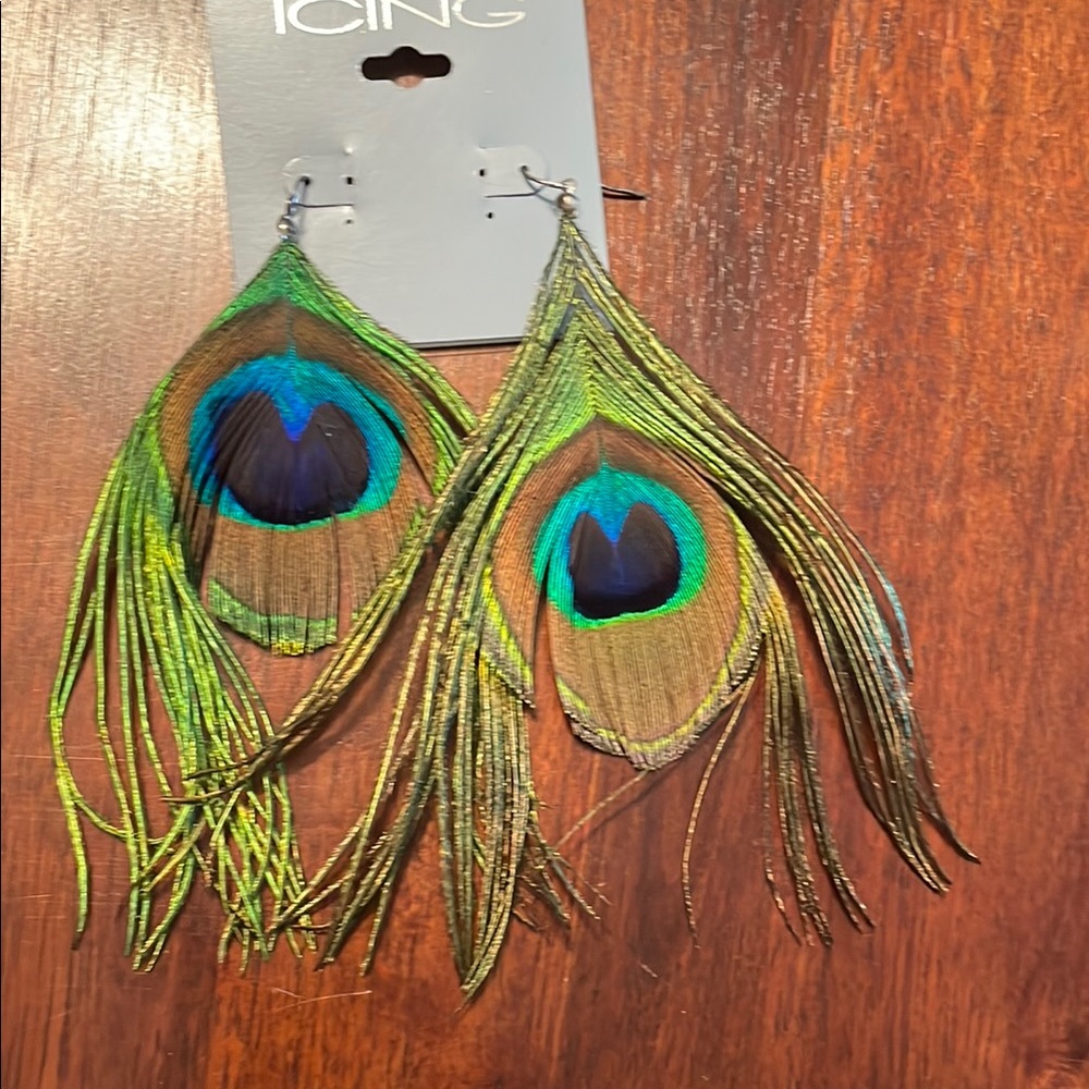 Peacock Feather Earrings